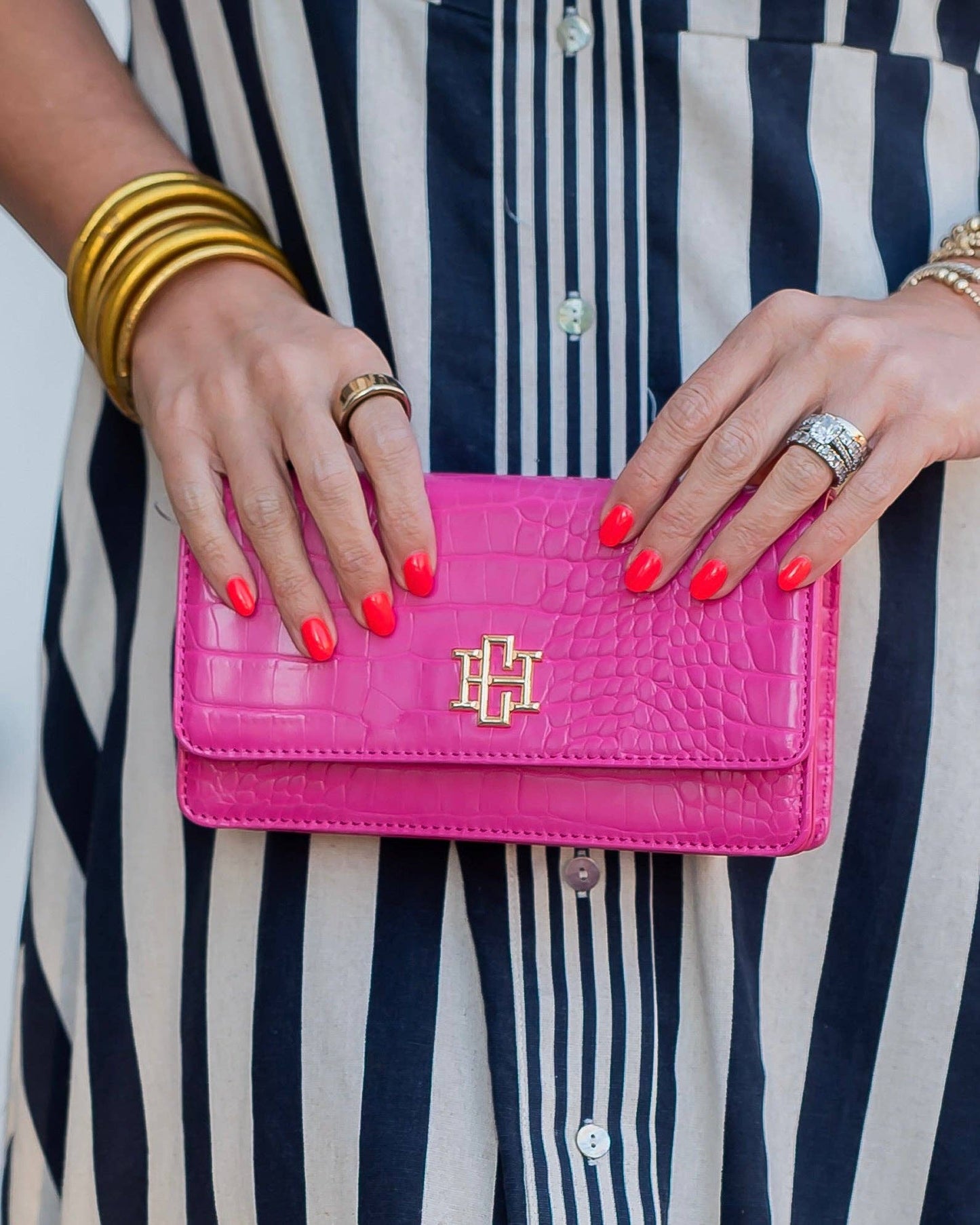 Brynleigh Clutch Crossbody Hot Pink EC: Default