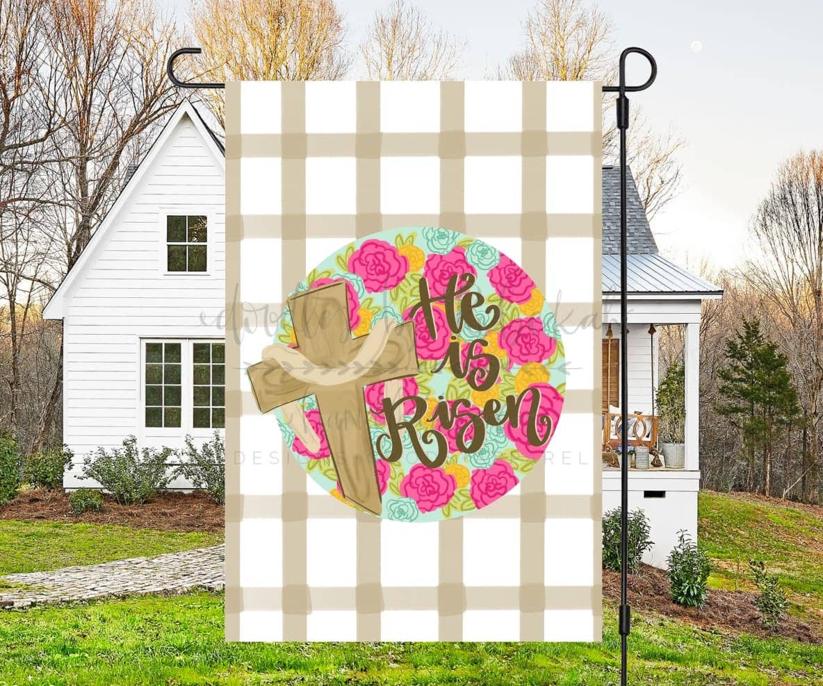 He Is Risen Garden Flag