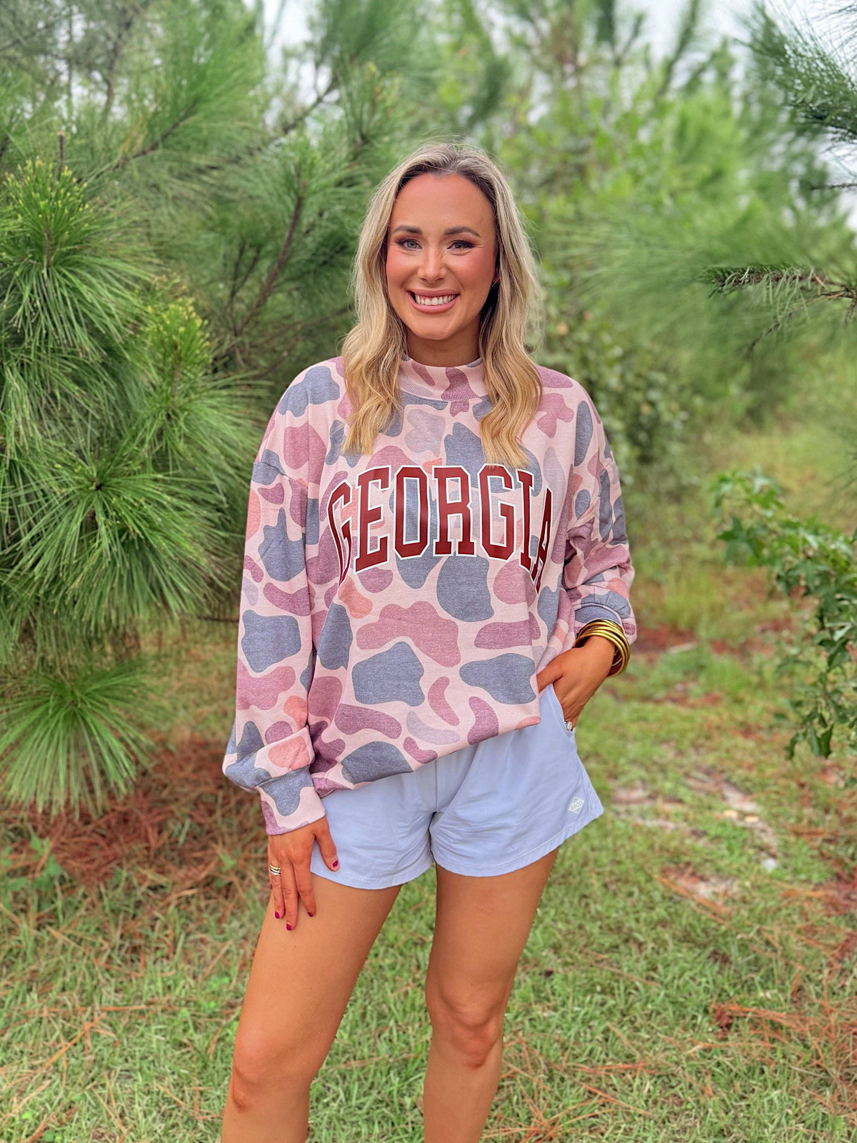 Georgia Camouflage Mock Neck Sweatshirt: XL