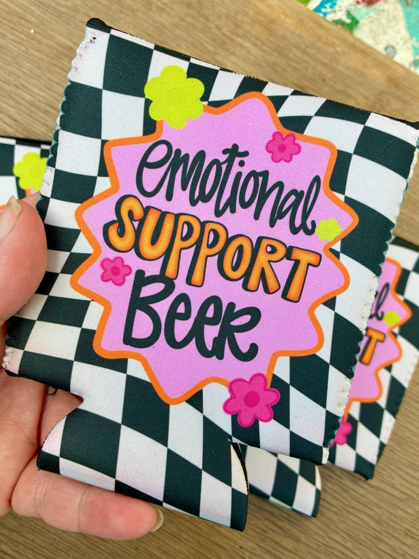 Emotional support beer can koozies: Regular