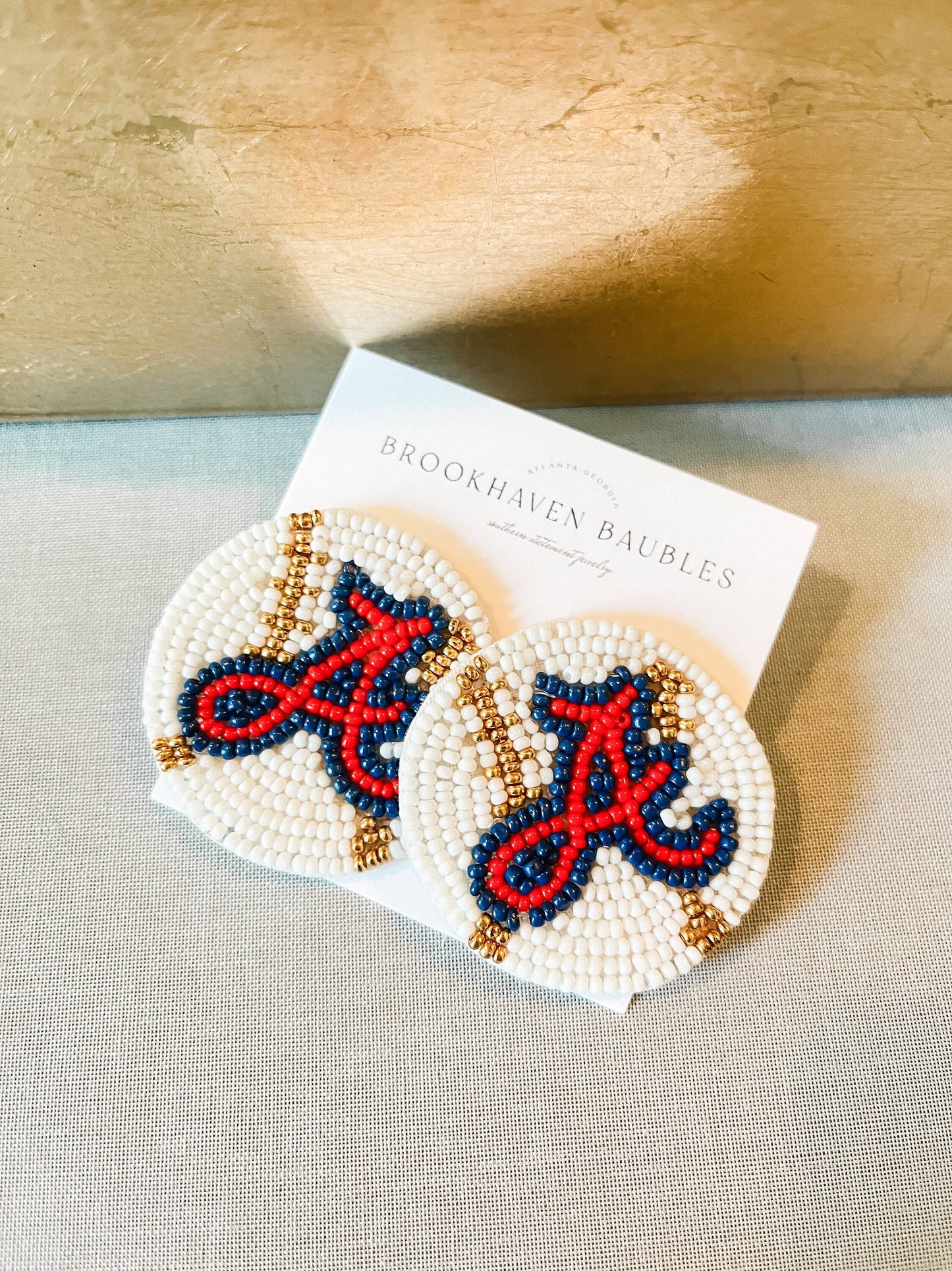 Braves Beaded Earrings - Southern Statement - MLB Game Day