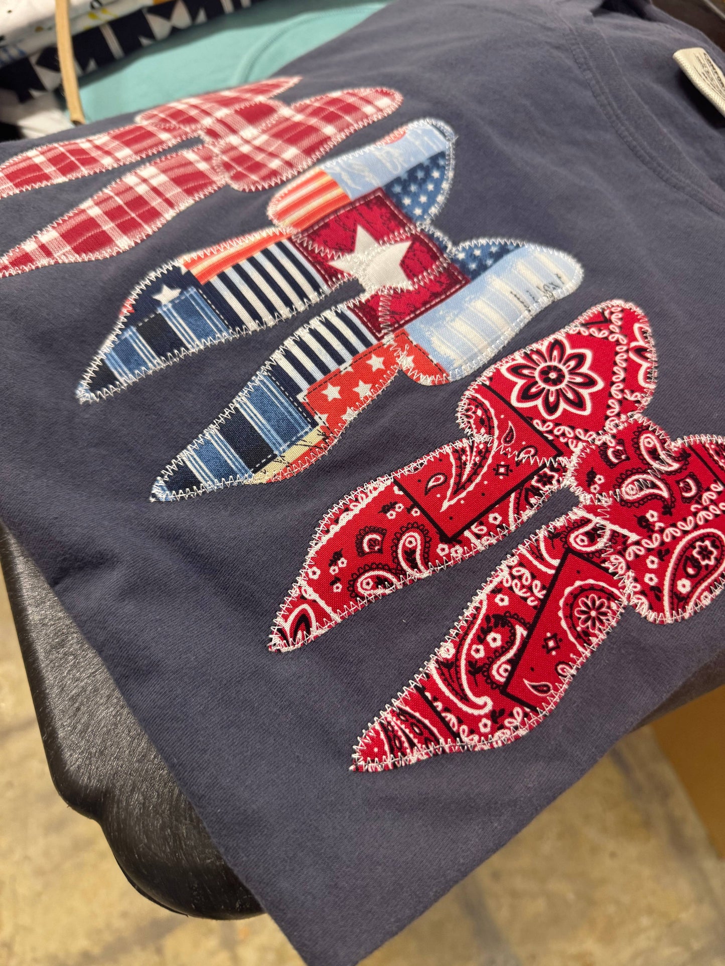 Patriotic Bow Coquette USA Short Sleeve: Small