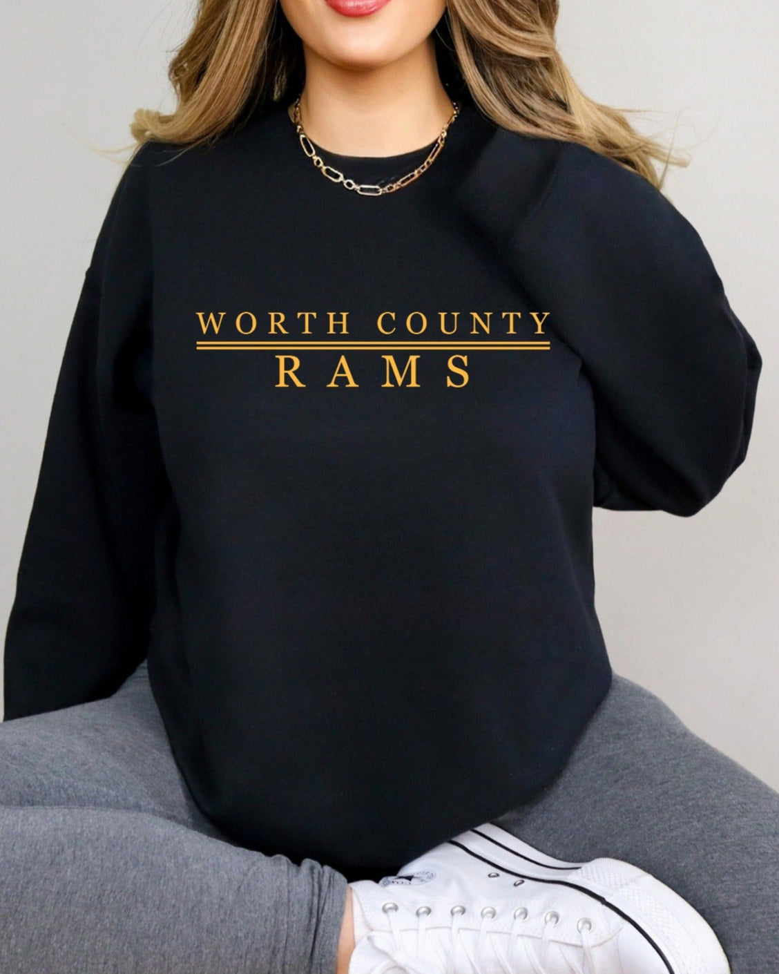 “Worth County Rams Crewneck Sweatshirt” – Classic Fit