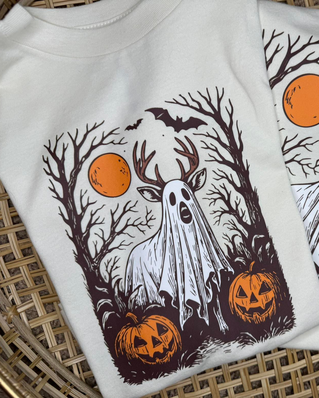 Spooky Deer Ghost – Kids Halloween Tee