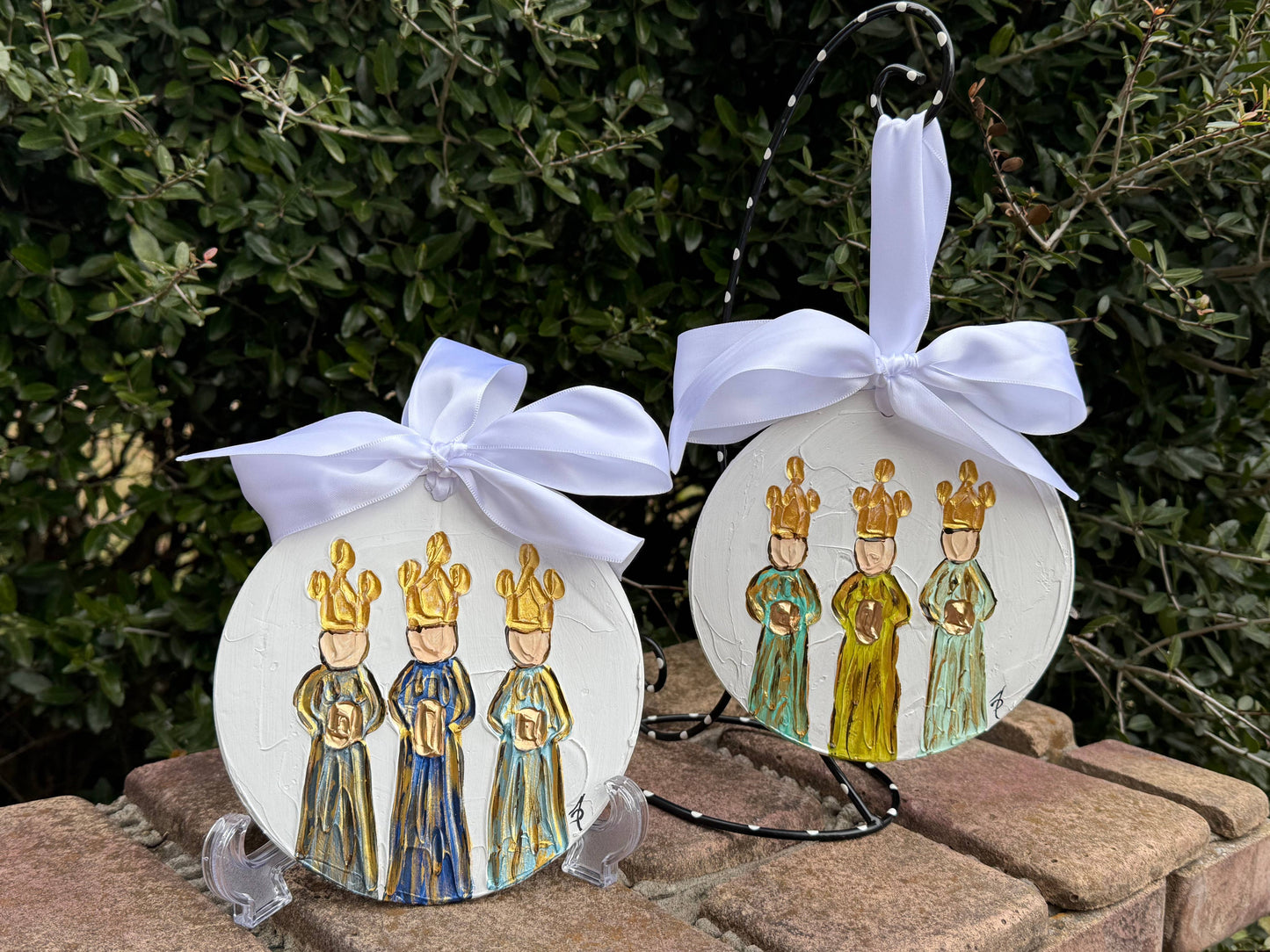 Three wisemen Christmas ornaments