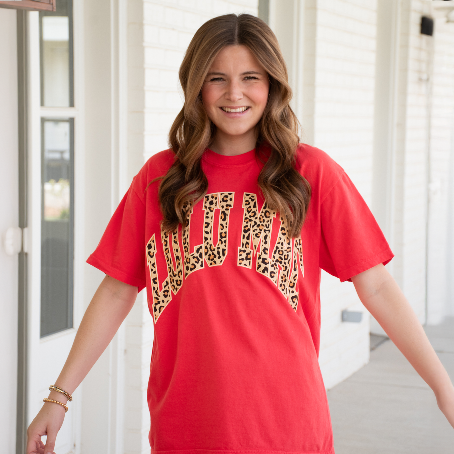 LM-LP-1000 Leopard Adult Paprika Comfort Colors Tee: Paprika / Medium