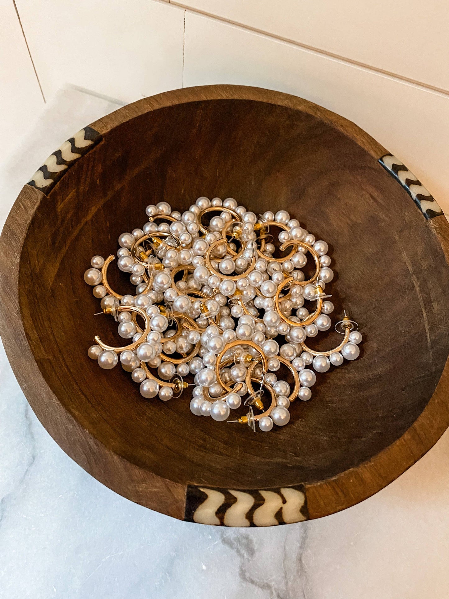 Pearl Hoop Earrings - Southern Statement Jewelry