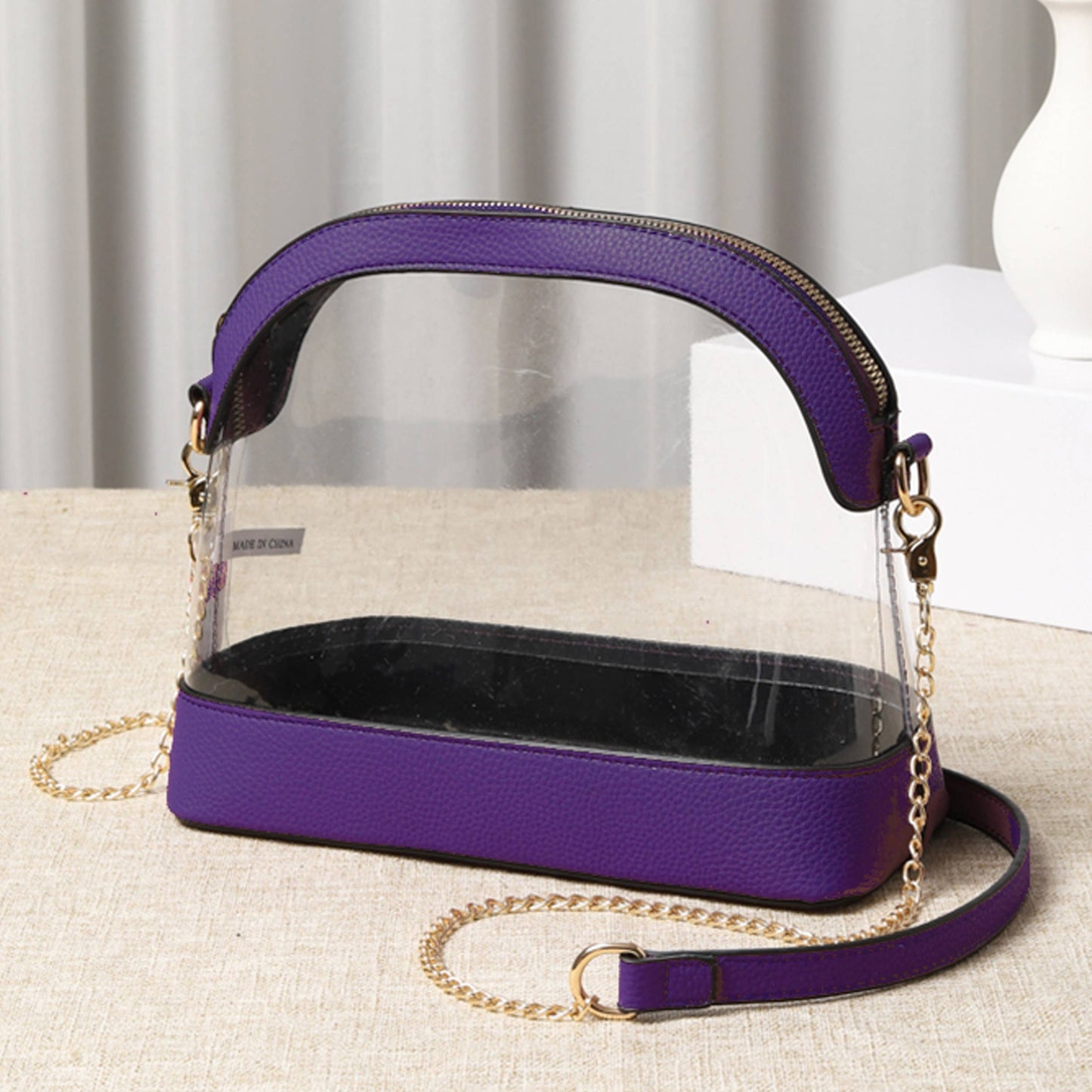 Clear Stadium Concert Bag: Dark Purple