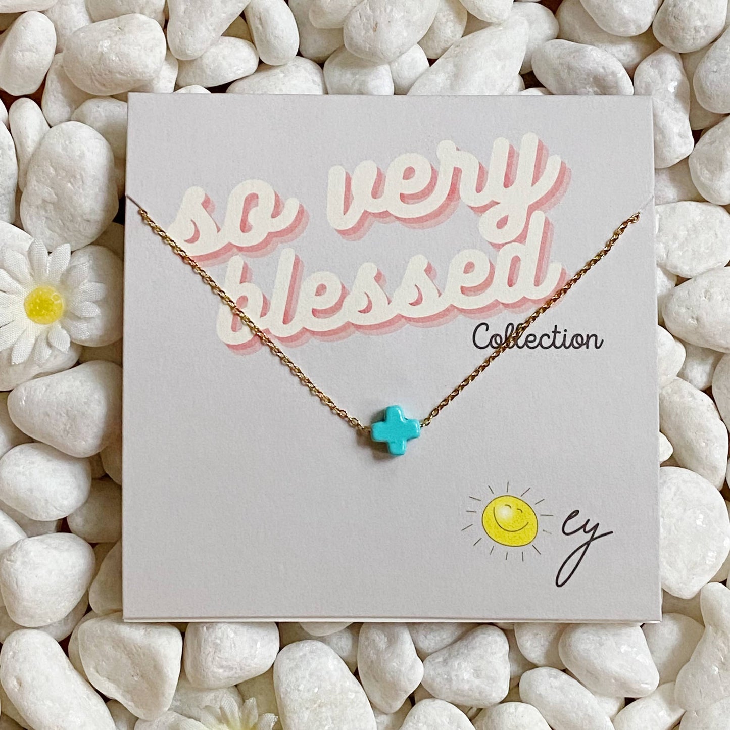 So Very Blessed Cross Necklace: Gold