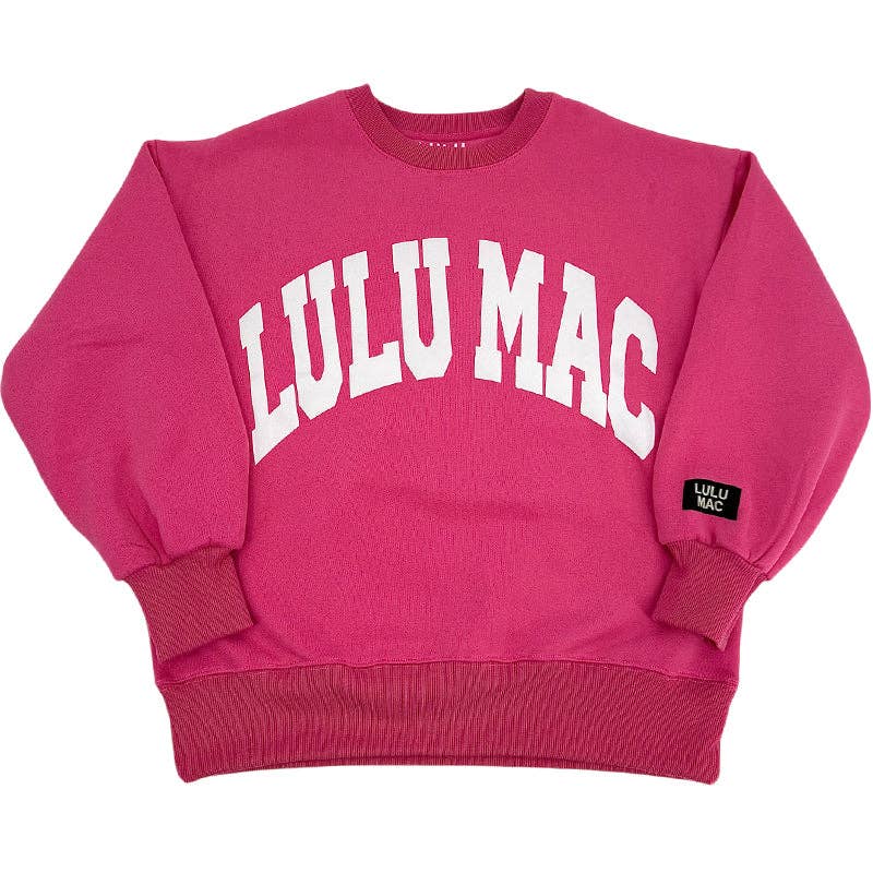 Lulu Mac Sweatshirt Hot Pink/White - Puff: Hot Pink/White / Large