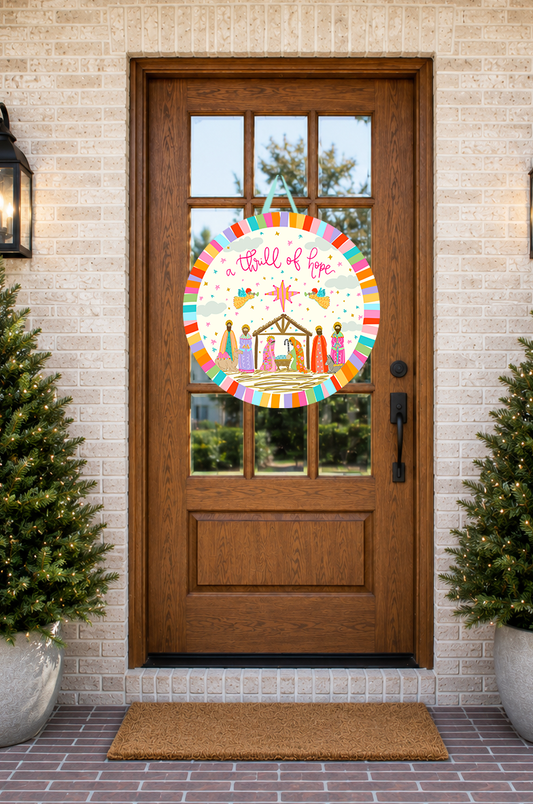 A Thrill Of Hope Door Hanger