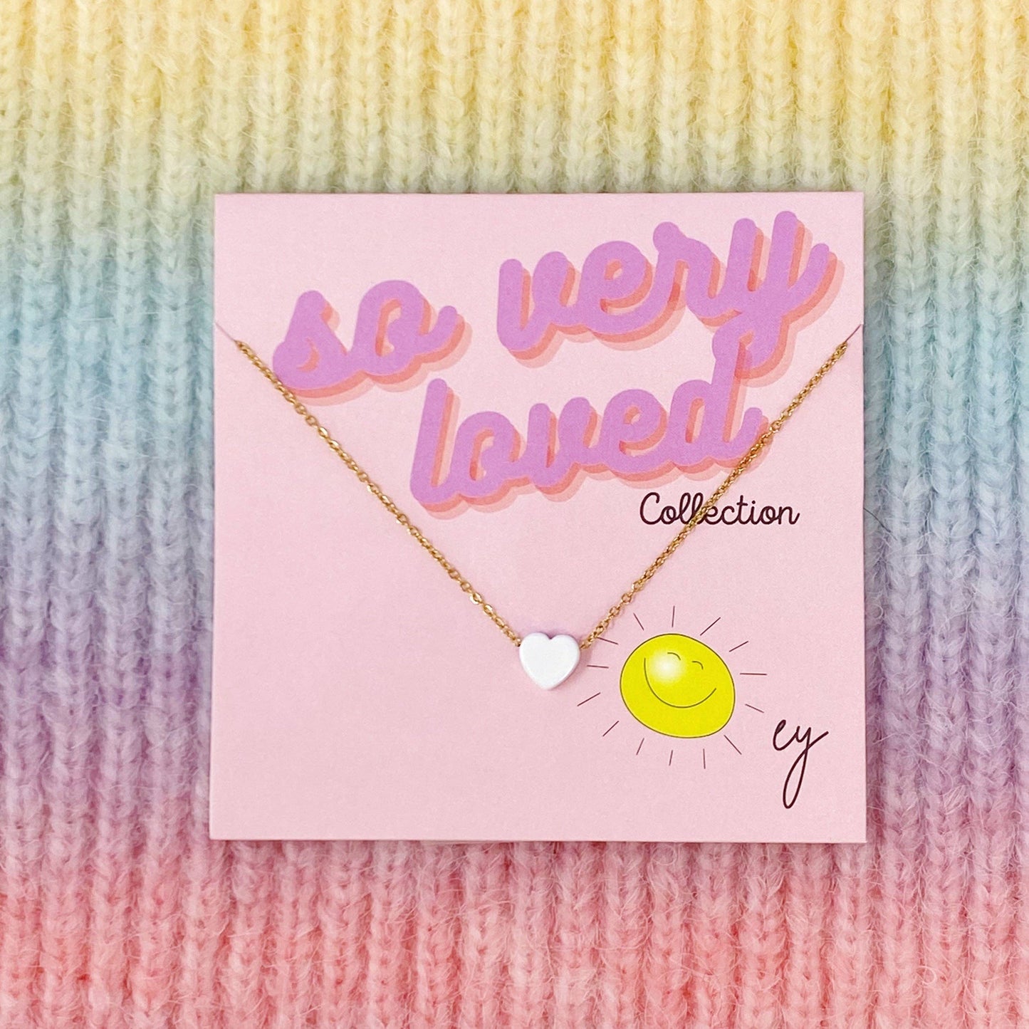 So Very Loved Heart Necklace: Gold