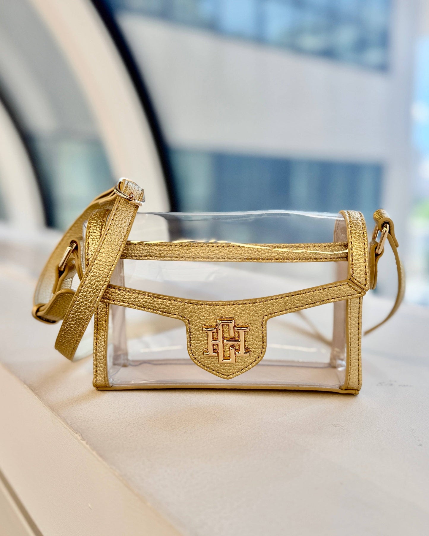 Anna Clear Bag Gold: Default