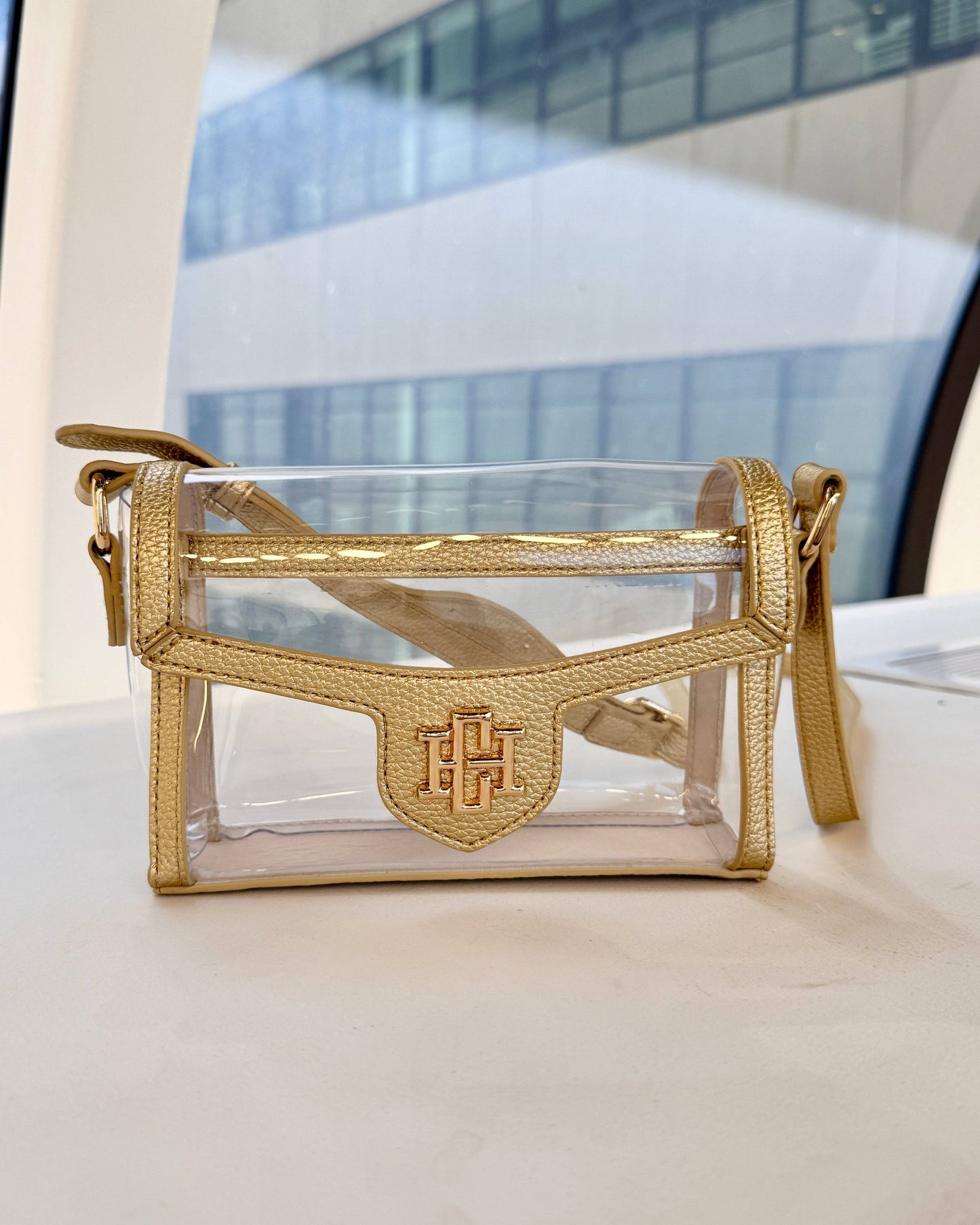 Anna Clear Bag Gold: Default