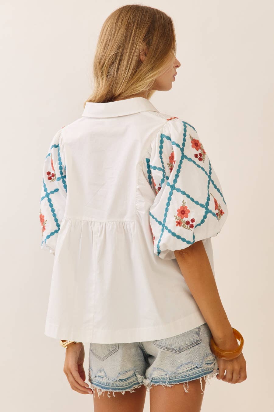 Plus Cotton Poplin Top: White / Plus Size / 1XL