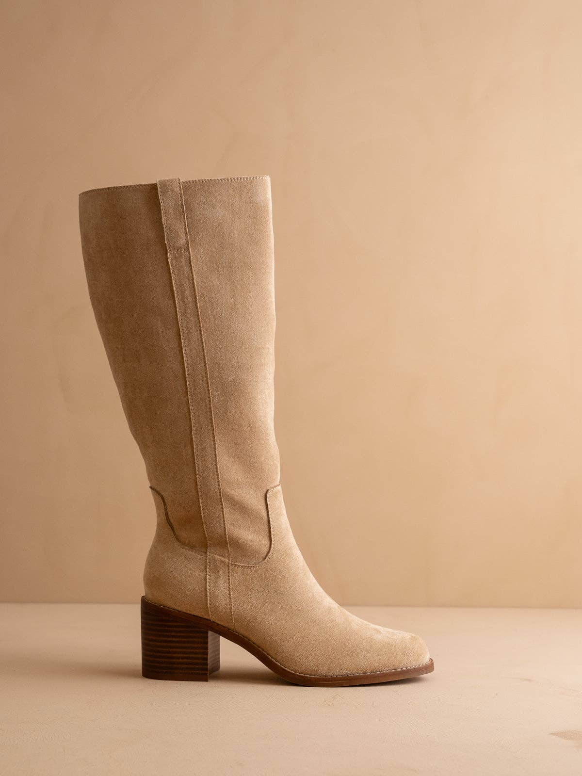The Harriet | Almond Tall Riding Boot: ALMOND / 7