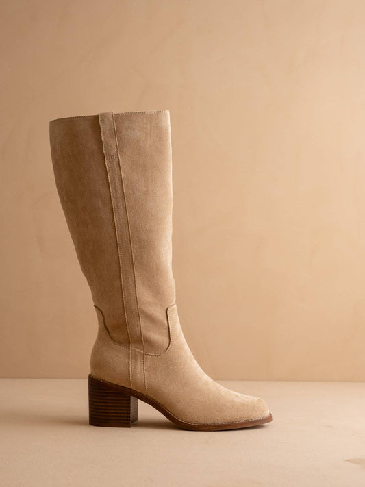 The Harriet | Almond Tall Riding Boot: ALMOND / 9