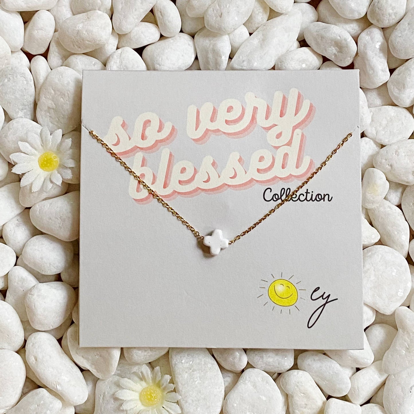 So Very Blessed Cross Necklace: Gold