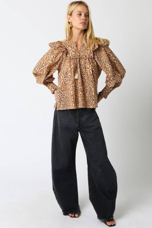 Elsa Leopard Shirt: Leopard / S