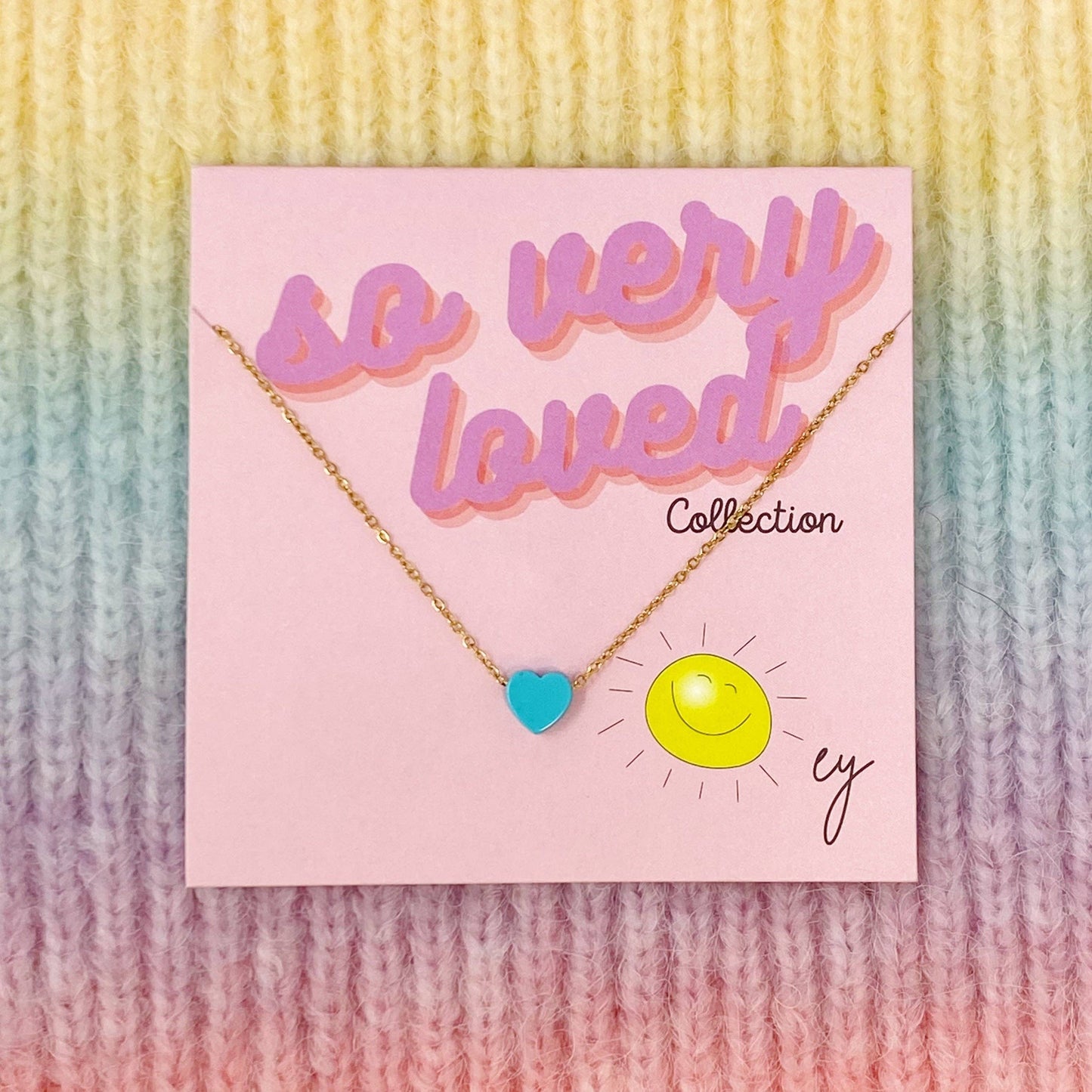 So Very Loved Heart Necklace: Gold