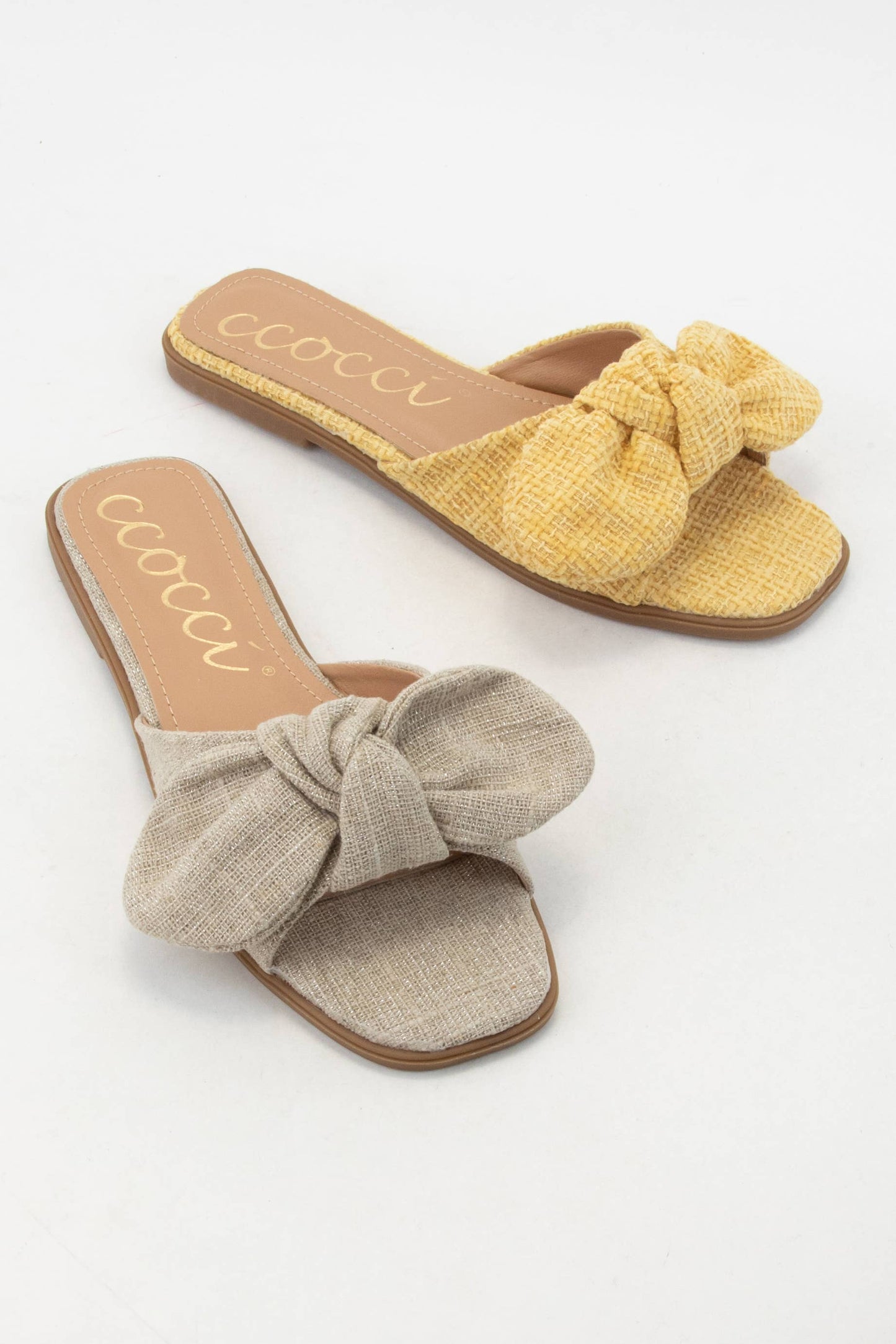 ROUND KNOTTED BOW ESSENTIAL DESIGN SLIP-ON SLIDE SANDAL: FUCHSIA / 6