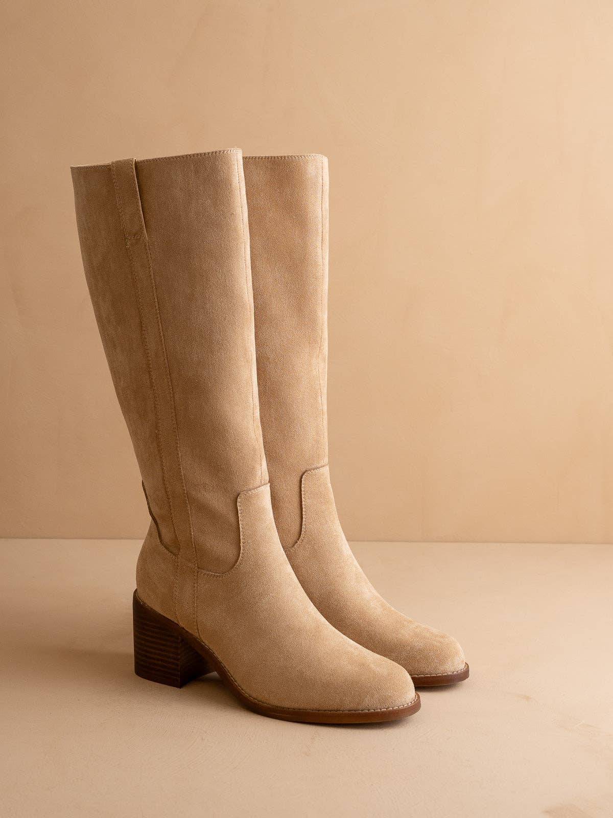 The Harriet | Almond Tall Riding Boot: ALMOND / 7.5