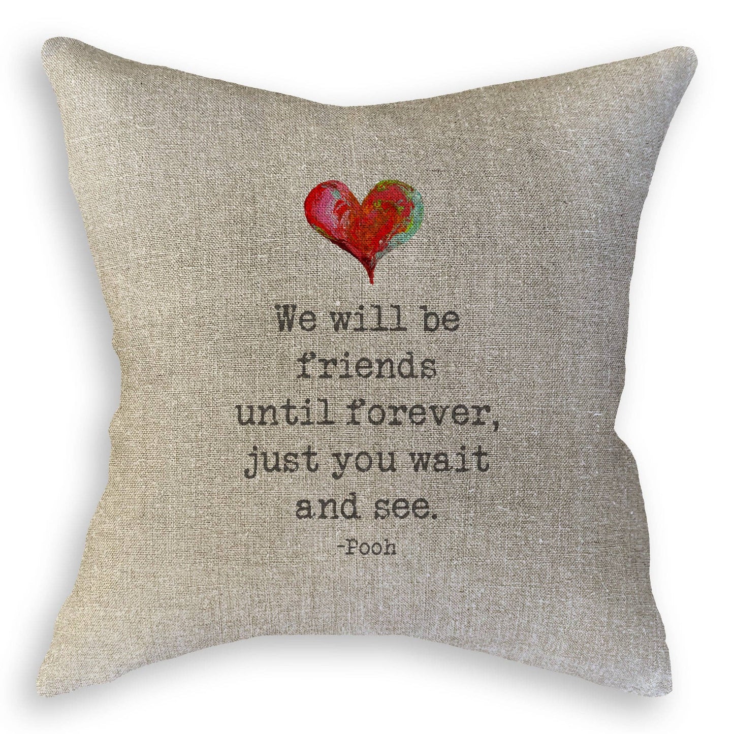 We Will Be Friends: Natural Guest Towel / -