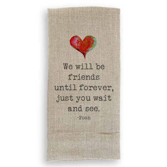 We Will Be Friends: Natural Guest Towel / -