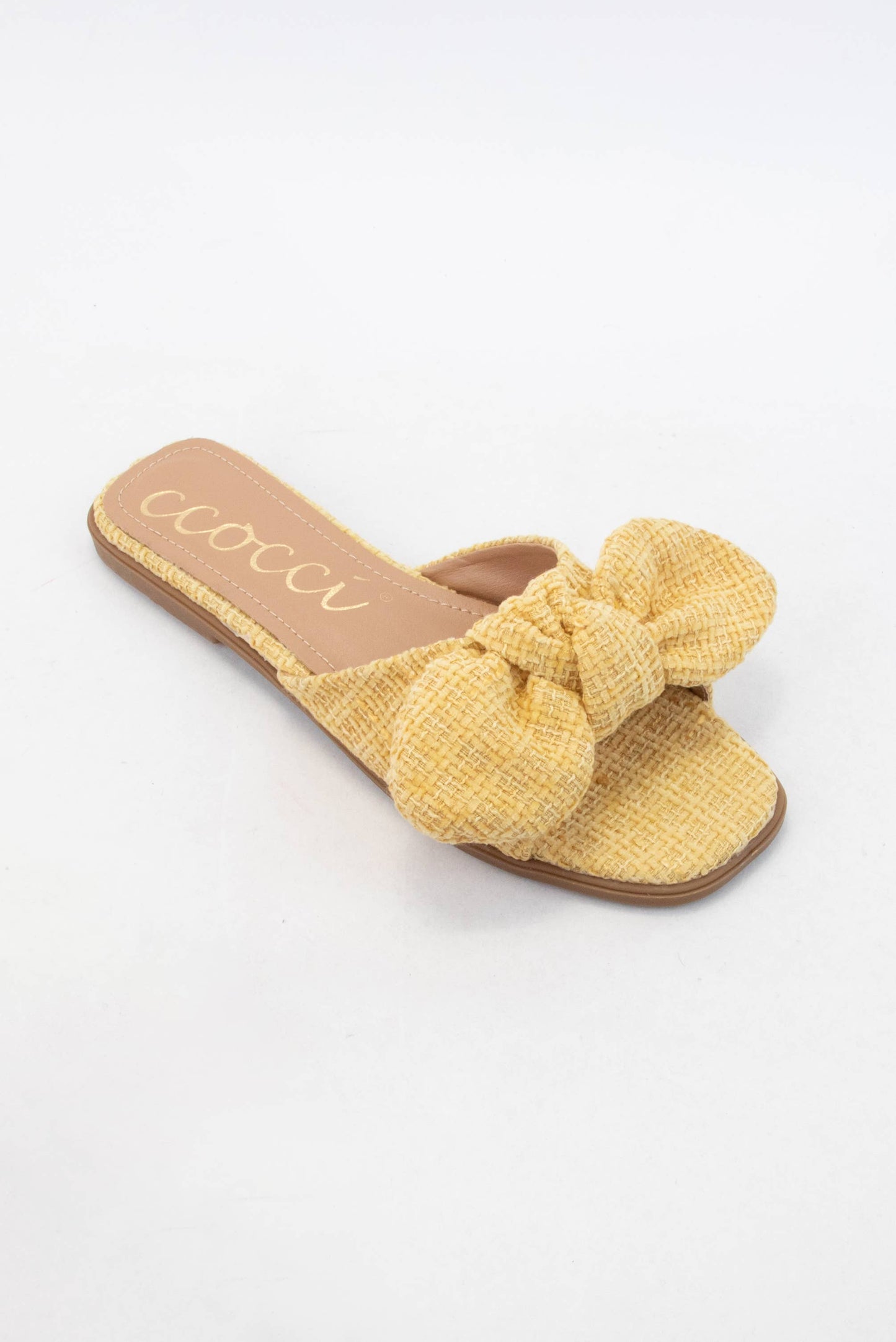 ROUND KNOTTED BOW ESSENTIAL DESIGN SLIP-ON SLIDE SANDAL: FUCHSIA / 6.5