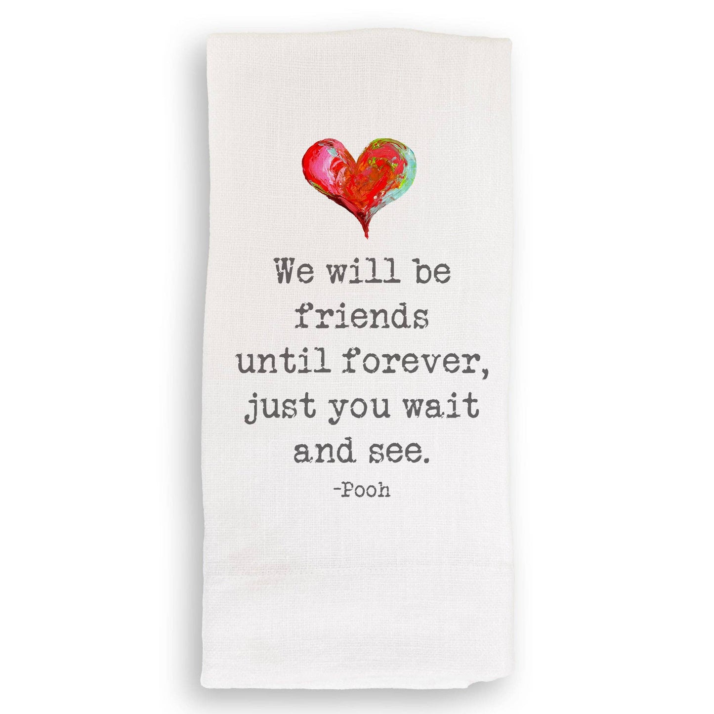 We Will Be Friends: Natural Guest Towel / -