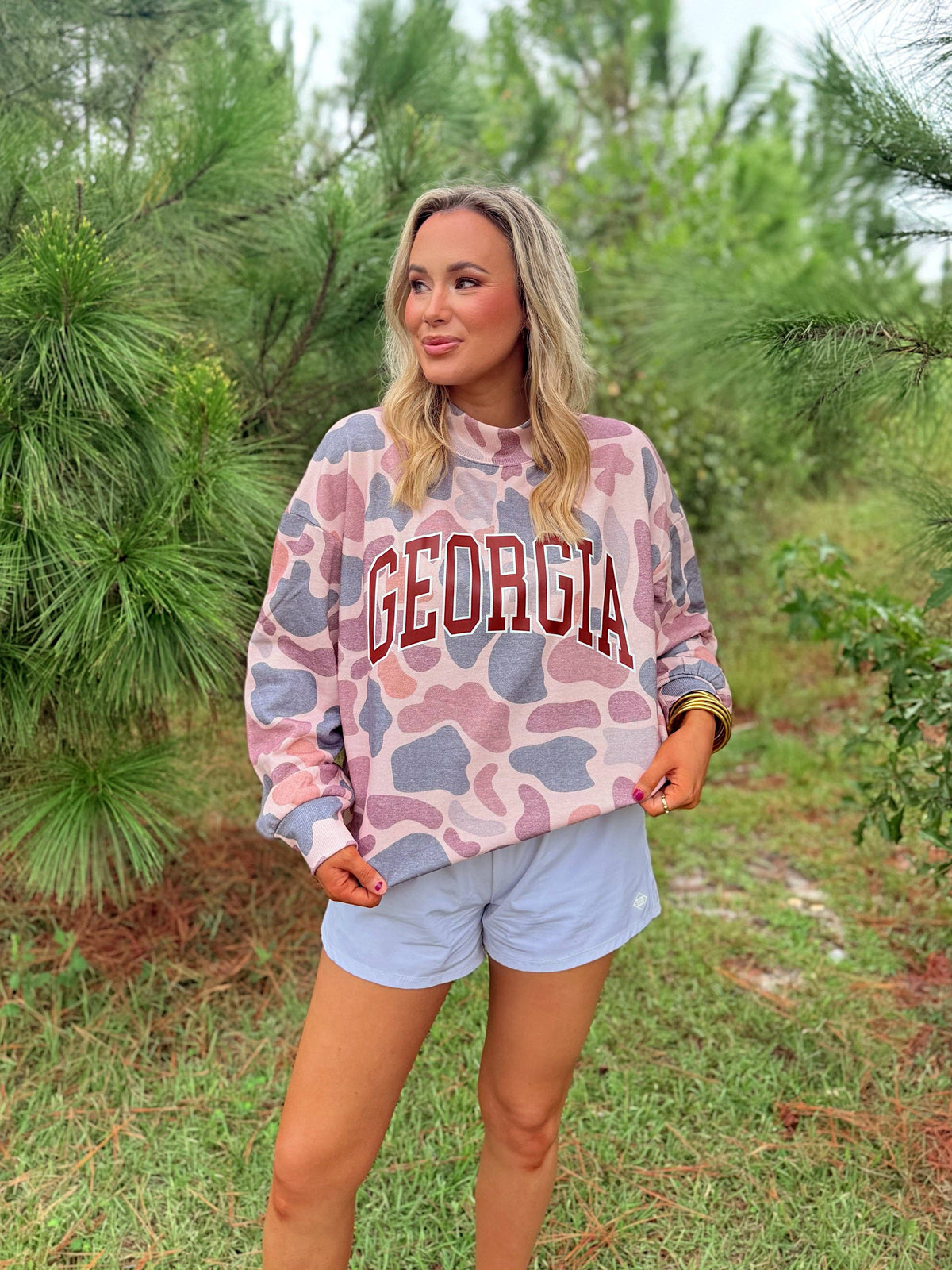 Georgia Camouflage Mock Neck Sweatshirt: XL
