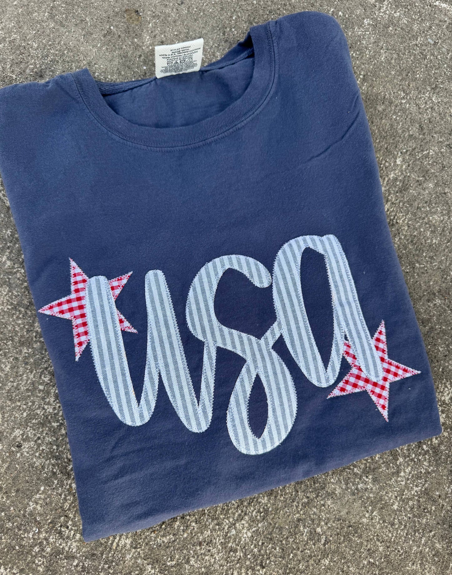 Denim USA Patriotic 4th of July Short Sleeve: Small