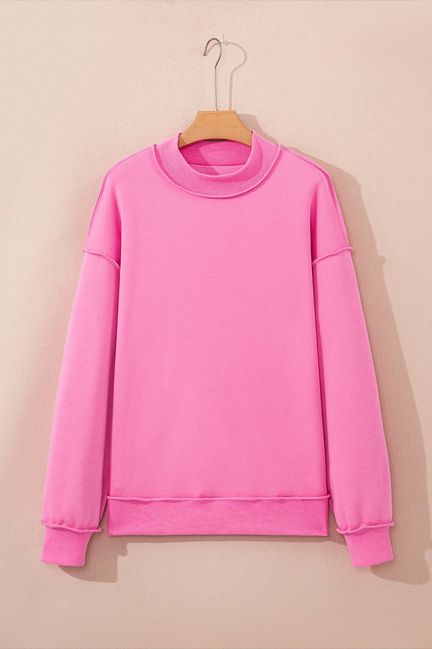 LAS Oversize Drop Shoulder Reversible Sweatshirt (S-XL): Light Grey / Missy / M