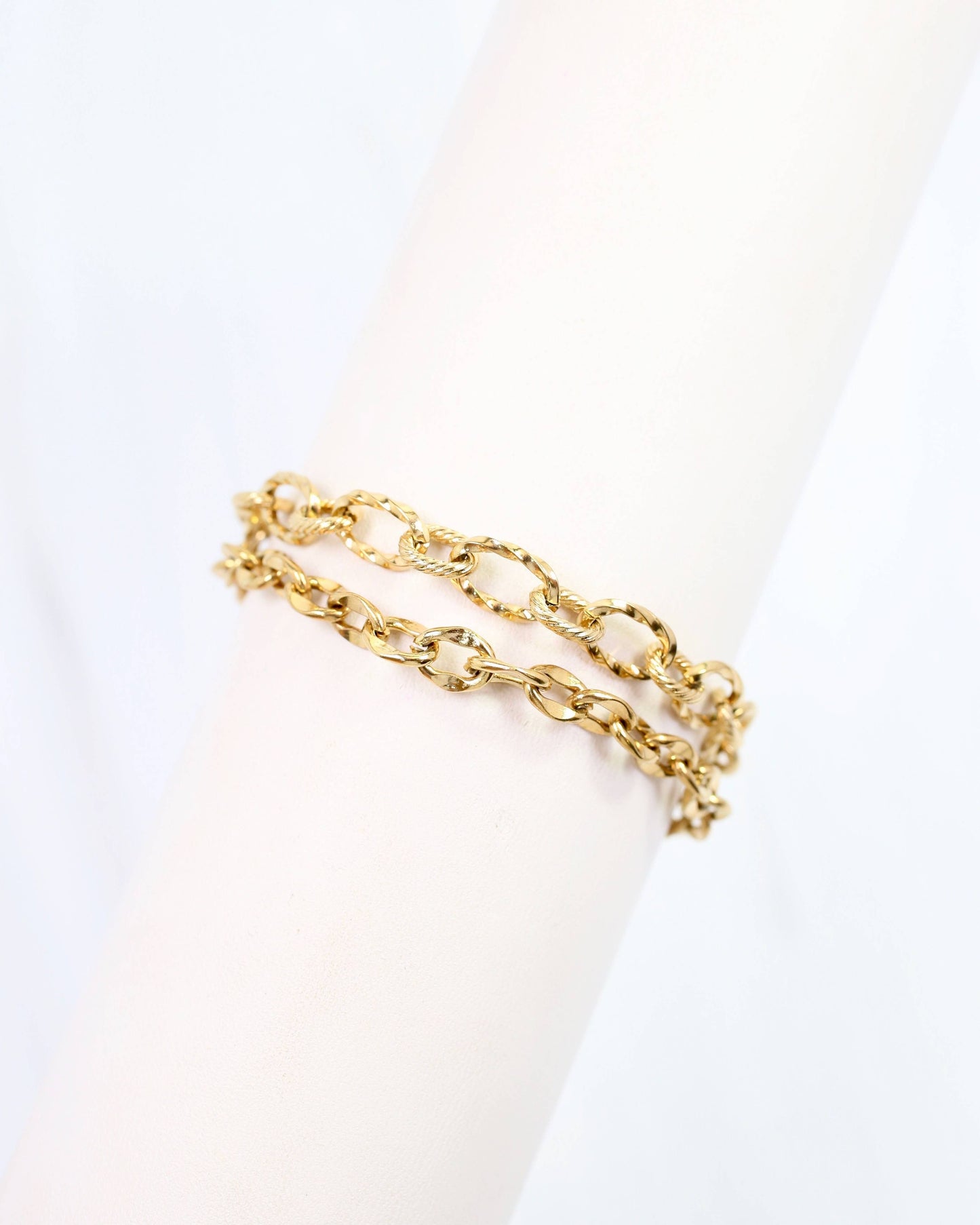 Kennon Double Strand Link Bracelet WP Gold: Default