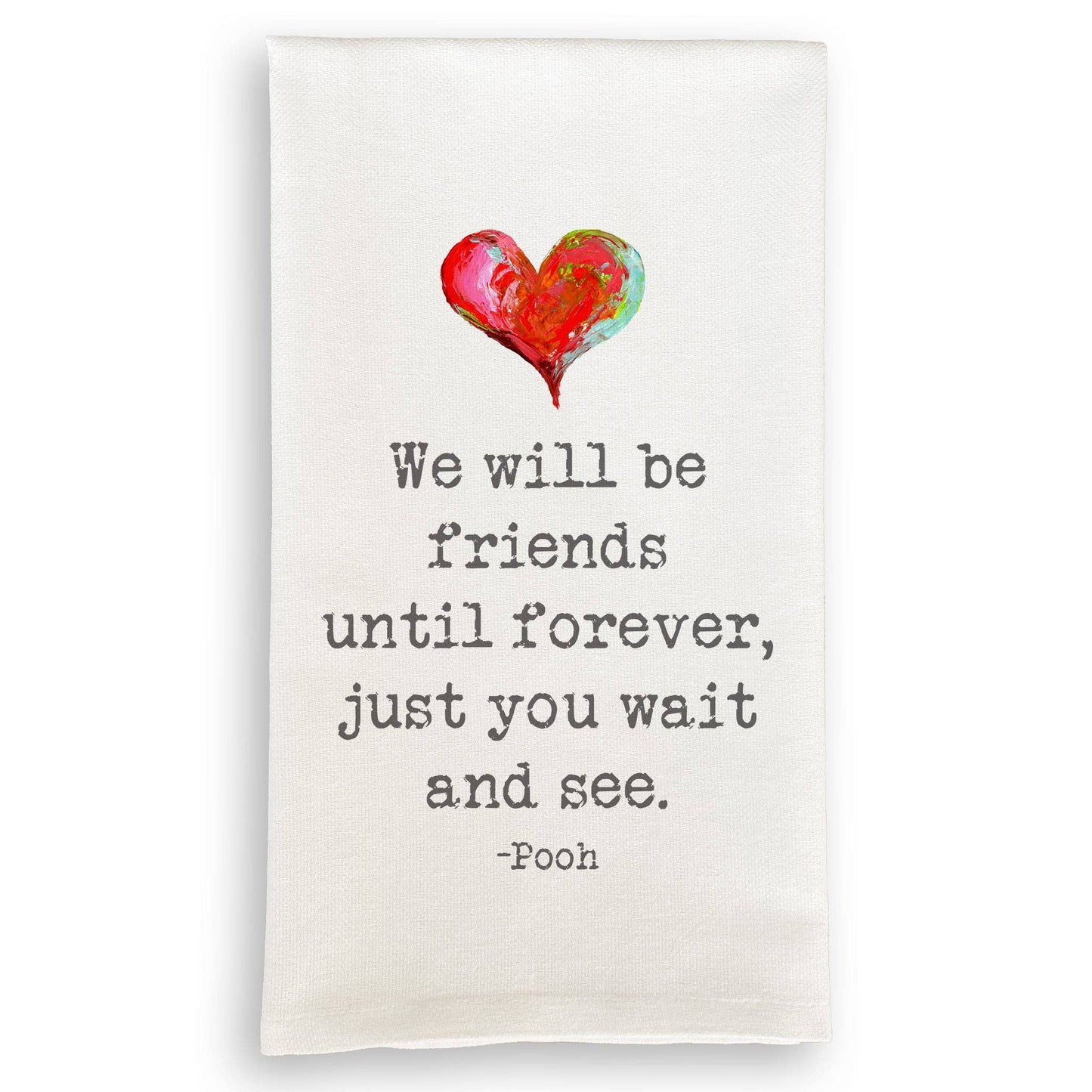 We Will Be Friends: Natural Guest Towel / -
