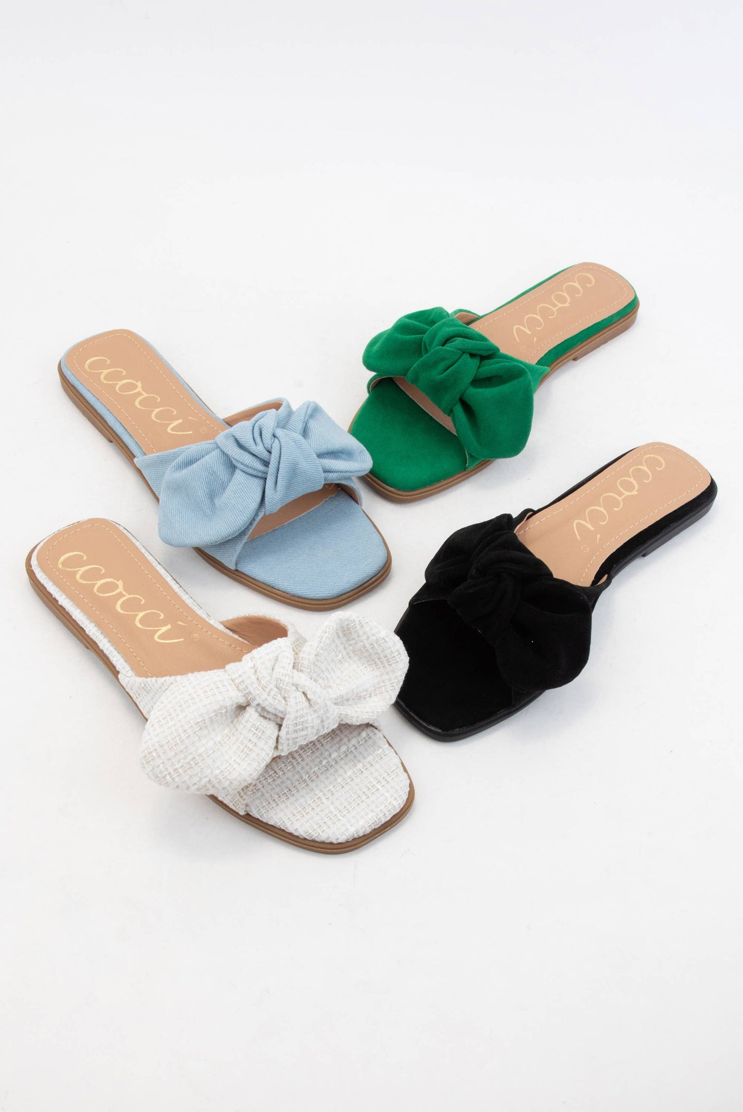 ROUND KNOTTED BOW ESSENTIAL DESIGN SLIP-ON SLIDE SANDAL: FUCHSIA / 6.5