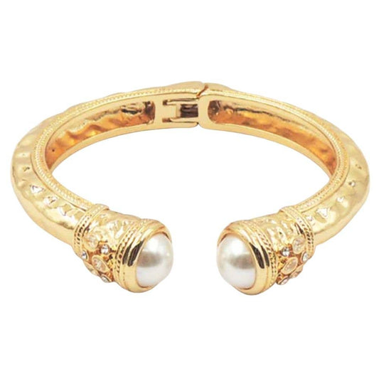 TEADROP HAMMER HINGE BANGLE BRACELET, BDBB 501: GCM
