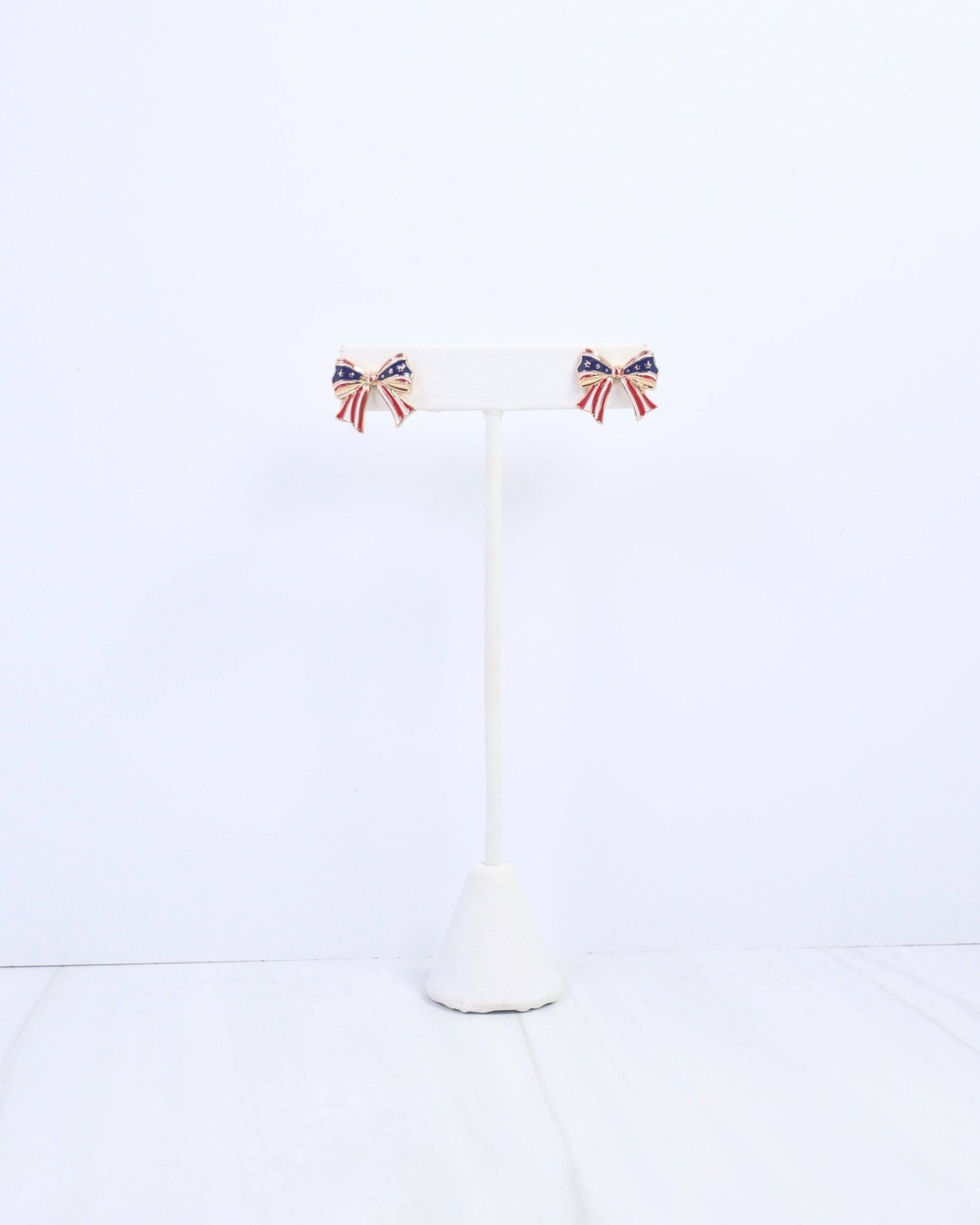 Heritage Bow Stud Earring Red Blue: Default
