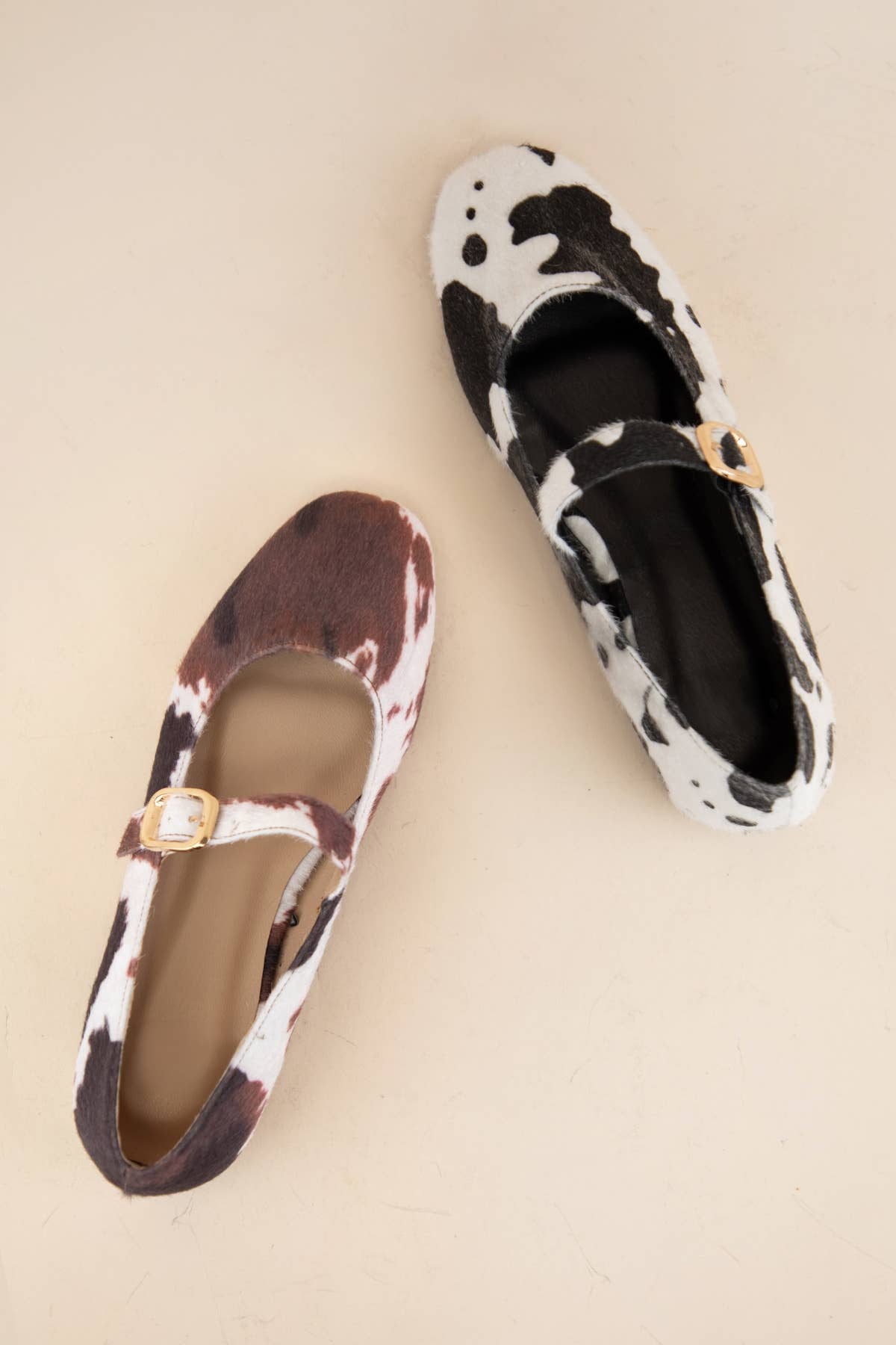 MELI-3 ANIMAL PRINT SHORT HAIR FURRY UPPER FALL FLATS: LEOPARD / C12