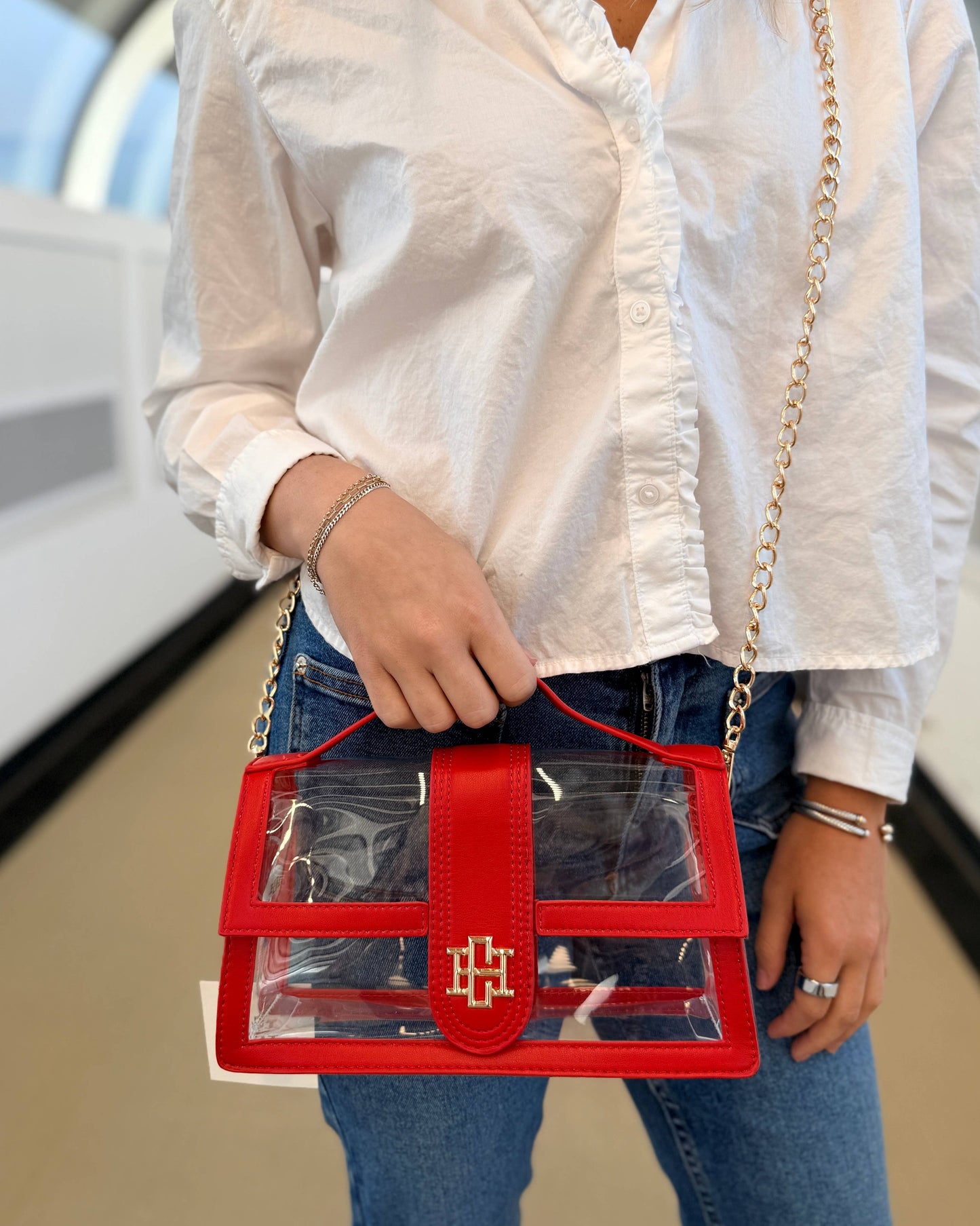 Grace Clear Bag Red: Default
