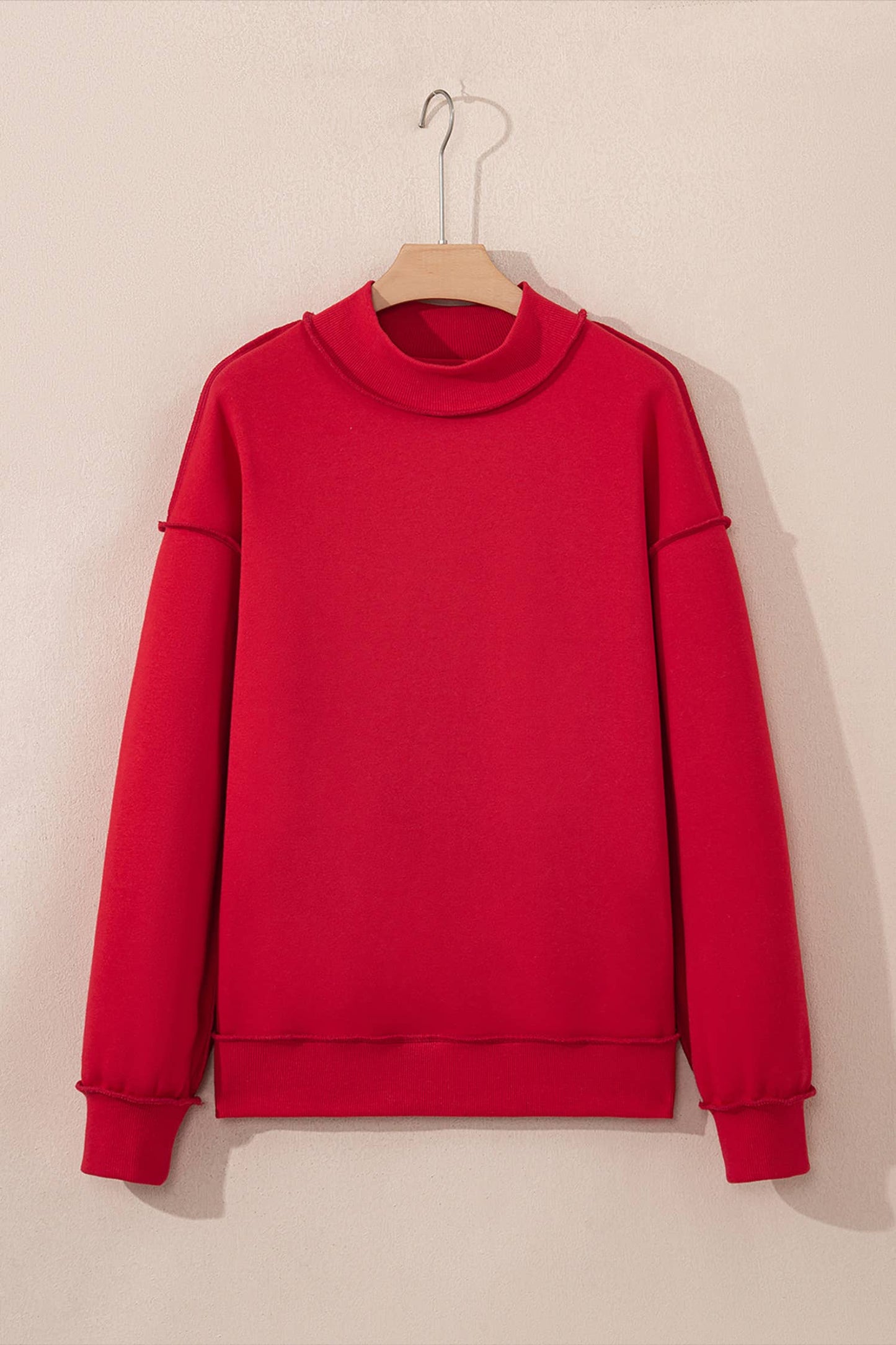 LAS Oversize Drop Shoulder Reversible Sweatshirt (S-XL): Light Grey / Missy / L