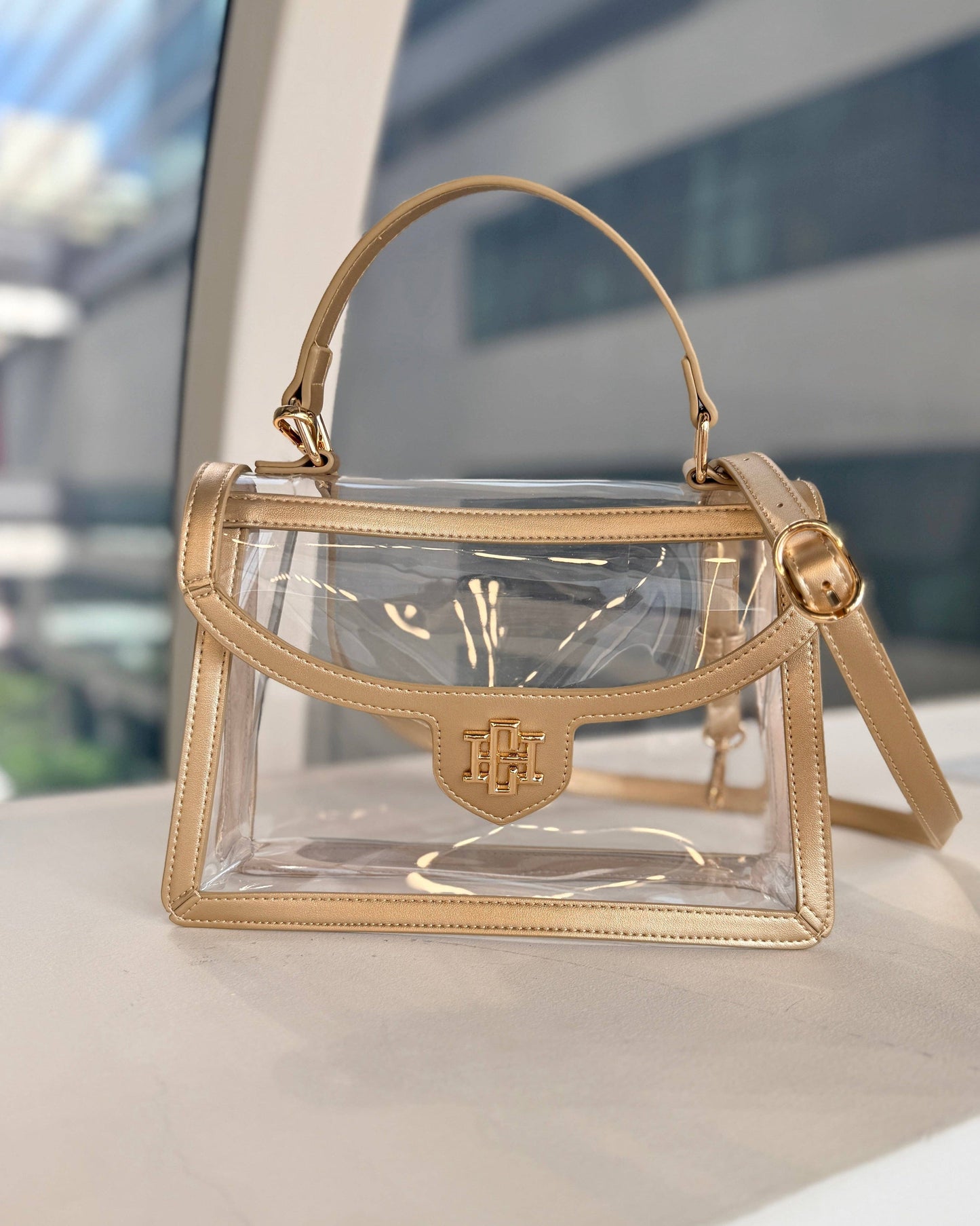 Morgan Clear Bag Gold: Default
