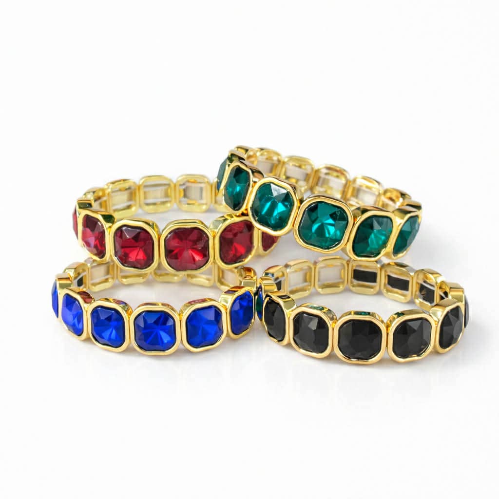 Colored Glam Bracelets: Yellow