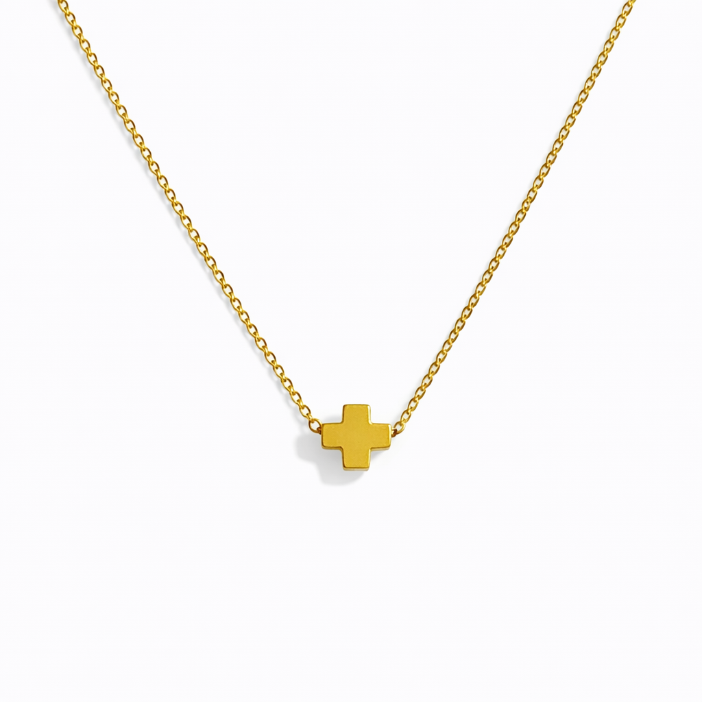 So Very Blessed Cross Necklace: Gold