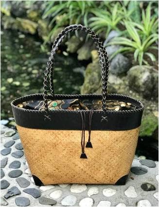 Rattan Tote Bag - Natural