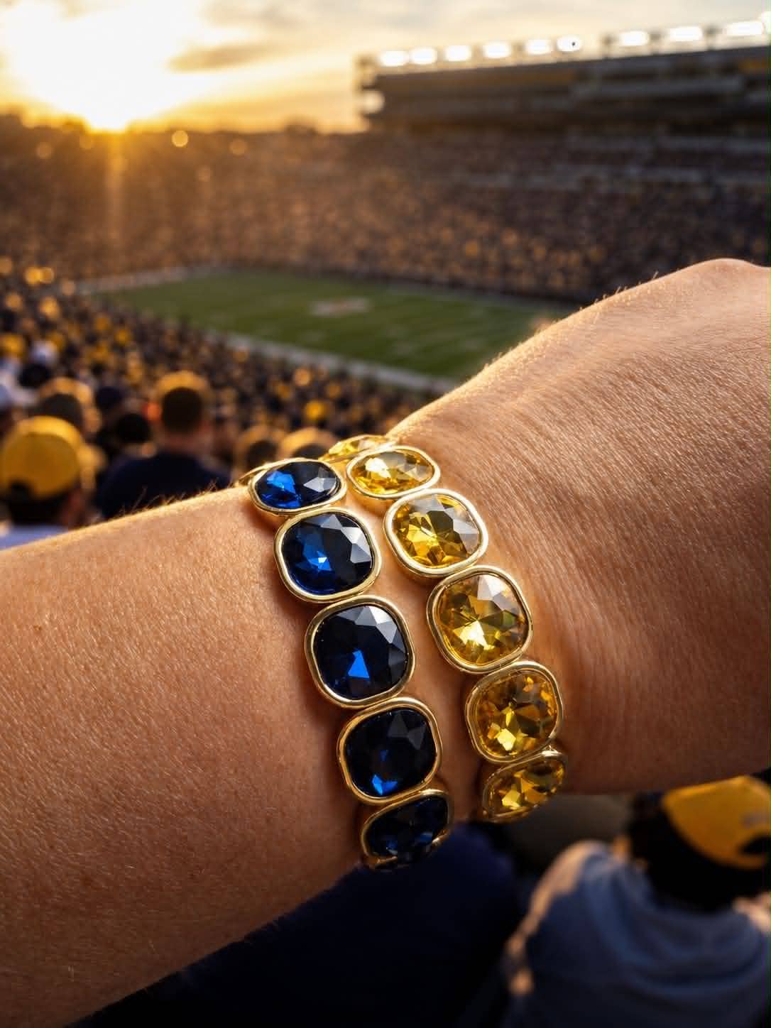 Colored Glam Bracelets: Yellow