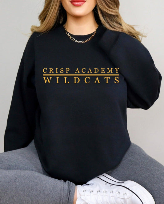 “Crisp Academy Wildcats Crewneck Sweatshirt” – Classic Fit