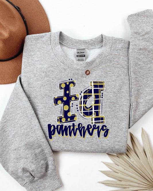 Tiftarea Academy Panthers Plaid & Polka Dot Sweatshirt