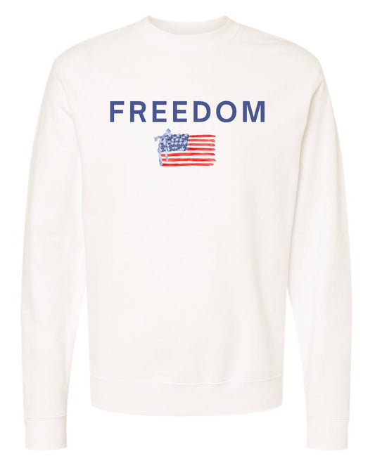 Freedom Blueberry Flag Crewneck Sweatshirt