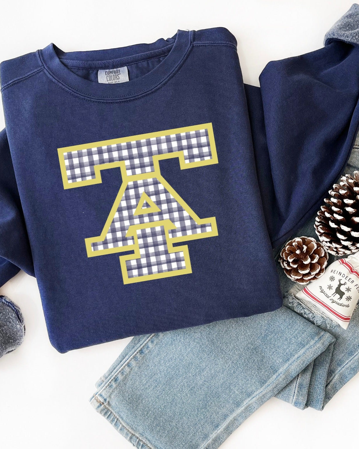 Tift Academy Gingham Logo Tultex Sweatshirt